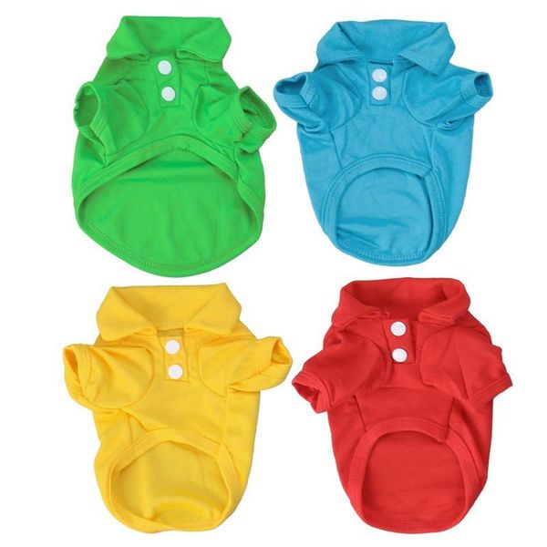 dog apparel 4pcs pure color pet t shirt summer pets dogs clothing short sleeve cute t-shirts for small
dog apparel 4pcs pure color pet t shirt summer pets dogs clothing short sleeve cute t-shirts for small