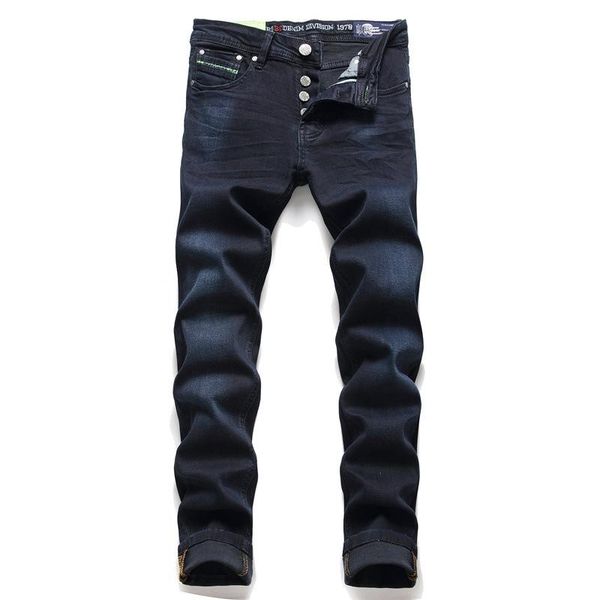 men's jeans 2021 italy men slim pants zipper straight stretch gentleman black for, Blue
men's jeans 2021 italy men slim pants zipper straight stretch gentleman black for, Blue