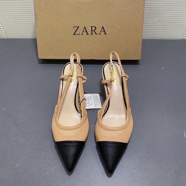 sandals zar2021 summer women's shoes color matching mesh high heel pointed toe shallow mouth thin rear trip belt, Black
sandals zar2021 summer women's shoes color matching mesh high heel pointed toe shallow mouth thin rear trip belt, Black