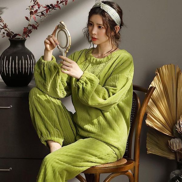 women winter home clothes flannel homewear female winter pajamas warm women lounge wear thick atoff home suit, Black;red
women winter home clothes flannel homewear female winter pajamas warm women lounge wear thick atoff home suit, Black;red