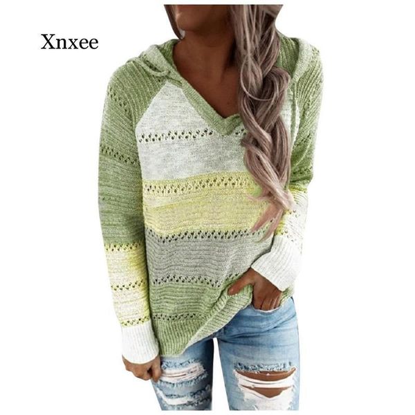 women's sweaters autumn v neck patchwork hooded sweater women casual long sleeve knitted winter striped elegant pullover jumpers, White;black
women's sweaters autumn v neck patchwork hooded sweater women casual long sleeve knitted winter striped elegant pullover jumpers, White;black