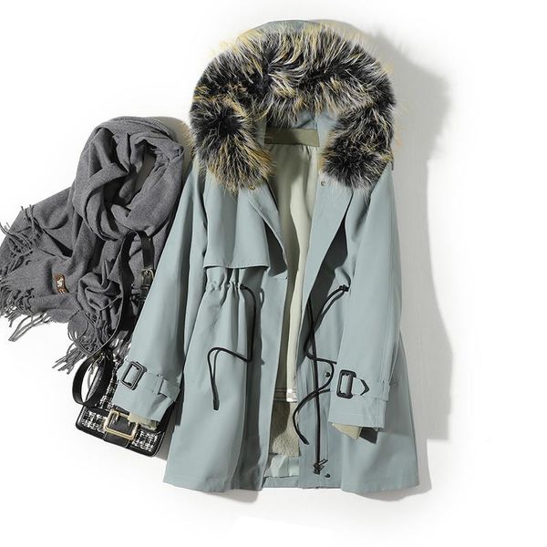women's fur & faux parka women 2021 raccoon dog collar rex inner bladder autumn and winter young coat thickened, Black
women's fur & faux parka women 2021 raccoon dog collar rex inner bladder autumn and winter young coat thickened, Black