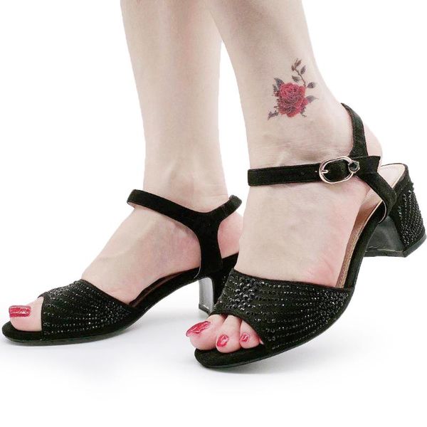 sandals suede rhinestone women summer shoes 763-1 retro ankle strap ladies heels casual life girls beach, Black
sandals suede rhinestone women summer shoes 763-1 retro ankle strap ladies heels casual life girls beach, Black