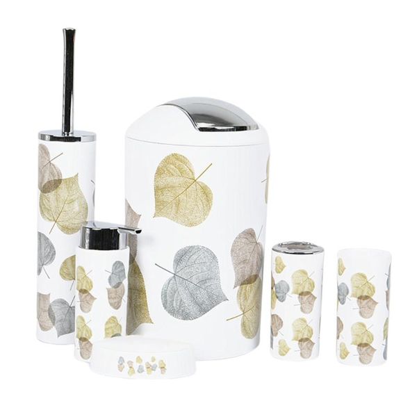 bath accessory set of 6pcs bathroom accessories soap dish, toilet brush with holder, dustbin
bath accessory set of 6pcs bathroom accessories soap dish, toilet brush with holder, dustbin