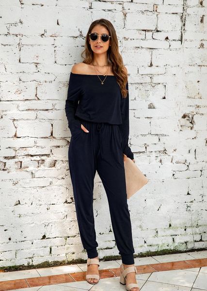 women's jumpsuits & rompers long sleeve soild off should jumpsuit women pant loose bodysuit body mujer womens voeralls streetwear, Black;white
women's jumpsuits & rompers long sleeve soild off should jumpsuit women pant loose bodysuit body mujer womens voeralls streetwear, Black;white