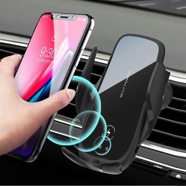 cell phone mounts & holders automatic clamping qi wireless car charger mount infrared sensor fast charging holder for 8 x xr xs 11 sa
cell phone mounts & holders automatic clamping qi wireless car charger mount infrared sensor fast charging holder for 8 x xr xs 11 sa