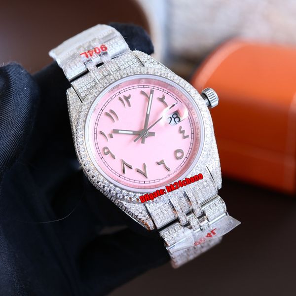 15 styles luxury watches 41mm datejust iced out full diamond eta2824 automatic mens watch arabic pink dial 904l steel bracelet diamonds buck, Slivery;brown
15 styles luxury watches 41mm datejust iced out full diamond eta2824 automatic mens watch arabic pink dial 904l steel bracelet diamonds buck, Slivery;brown