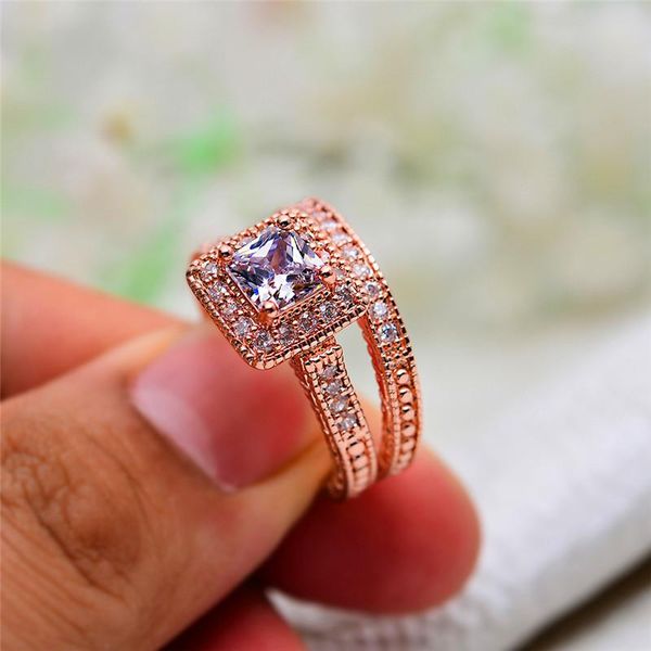 wedding rings crystal female rose gold ring set cute zircon stone finger luxury promise solitare engagement for women, Slivery;golden
wedding rings crystal female rose gold ring set cute zircon stone finger luxury promise solitare engagement for women, Slivery;golden
