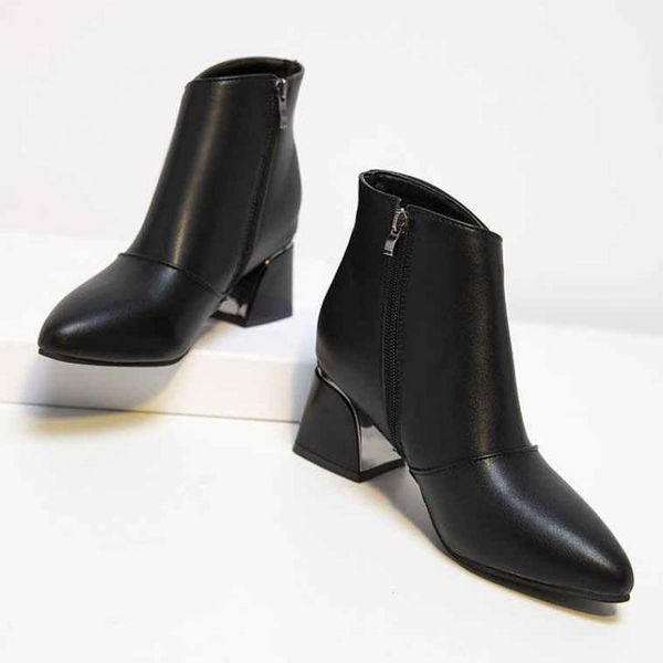 boots 2021 women's fashion black pointed toe pu leather heels autumn classic zapatos de mujer
boots 2021 women's fashion black pointed toe pu leather heels autumn classic zapatos de mujer