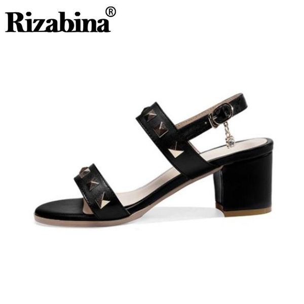 dress shoes rizabina women sandals fashion slingbacks genuine leather design rivets open toe buckle footwear size 33-43, Black
dress shoes rizabina women sandals fashion slingbacks genuine leather design rivets open toe buckle footwear size 33-43, Black