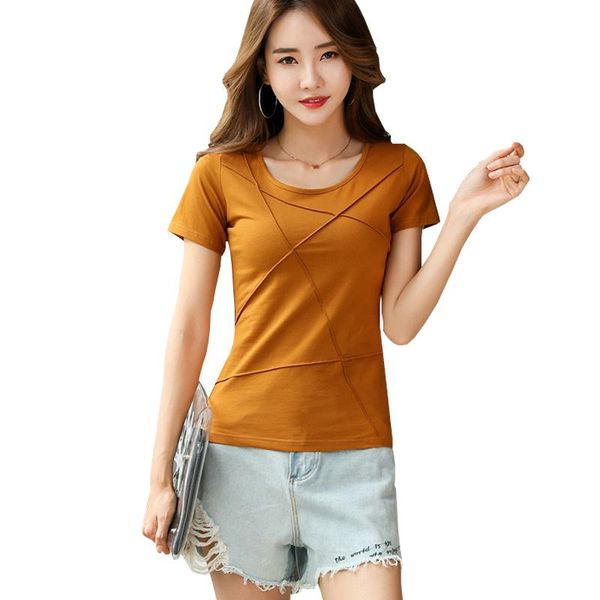 women's t-shirt shintimes summer for women 2021 short sleeve cotton tshirt korean style tee shirt femme patchwork camisetas mujer, White
women's t-shirt shintimes summer for women 2021 short sleeve cotton tshirt korean style tee shirt femme patchwork camisetas mujer, White