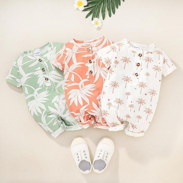 jumpsuits 2021 infant born baby boys romper summer short sleeve single breasted print leaves rompers clothes outfits, Blue
jumpsuits 2021 infant born baby boys romper summer short sleeve single breasted print leaves rompers clothes outfits, Blue