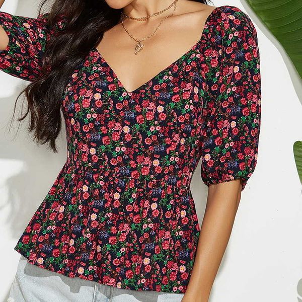 womens and print floral blouse summer cotton v neck black puff sleeve ladies retro soft shirts blusas femininas elegante 210527, White
womens and print floral blouse summer cotton v neck black puff sleeve ladies retro soft shirts blusas femininas elegante 210527, White