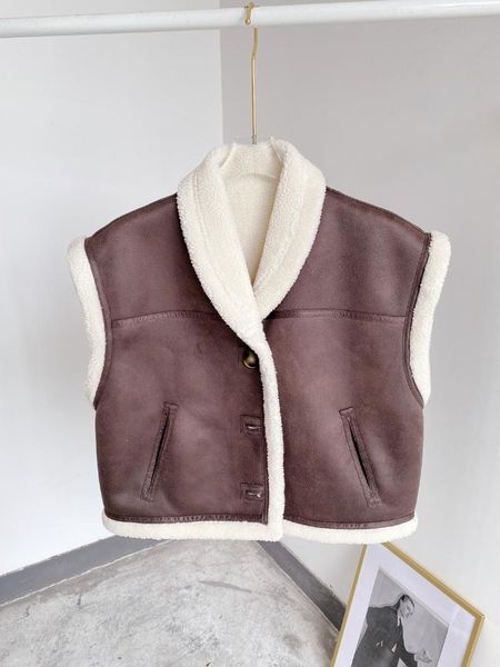 women's jackets women coat reversible short fleece sleeveless woman jacket, Black;brown
women's jackets women coat reversible short fleece sleeveless woman jacket, Black;brown