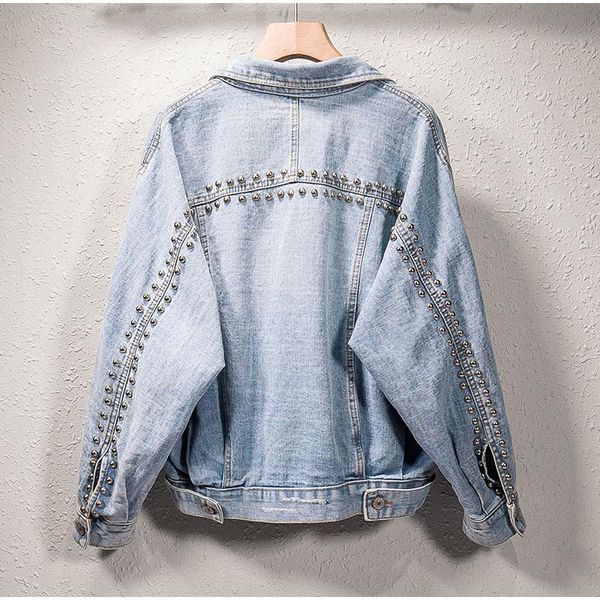 women's jackets denim jacket streetwear loose oversize coat ripped studded rivet jeans holes casual outerwear plus size xl-5xl, Black;brown
women's jackets denim jacket streetwear loose oversize coat ripped studded rivet jeans holes casual outerwear plus size xl-5xl, Black;brown