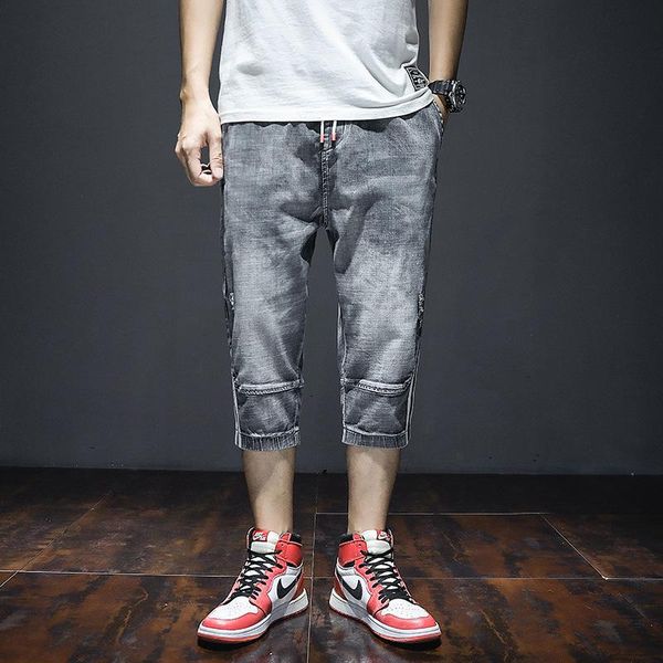 summer thin seven-point denim shorts men's loose korean men's harlan casual tooling brand pants men, Blue
summer thin seven-point denim shorts men's loose korean men's harlan casual tooling brand pants men, Blue