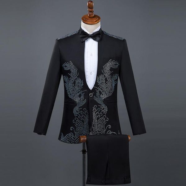 men's suits & blazers asia and europe costumes sequined stand-up collar suit stage singer supporter dress embroidered s-xxl, White;black
men's suits & blazers asia and europe costumes sequined stand-up collar suit stage singer supporter dress embroidered s-xxl, White;black