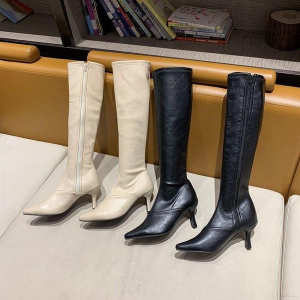 boots women's fashion autumn/winter elegant high thigh stiletto heels knee-high leather pointy party shoes, Black
boots women's fashion autumn/winter elegant high thigh stiletto heels knee-high leather pointy party shoes, Black