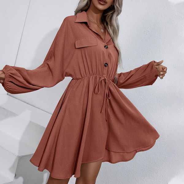 casual dresses drawsting a-line summer dress woman fashion long sleeve shirt harajuku solid color turn-down neck mini party robe, Black;gray
casual dresses drawsting a-line summer dress woman fashion long sleeve shirt harajuku solid color turn-down neck mini party robe, Black;gray