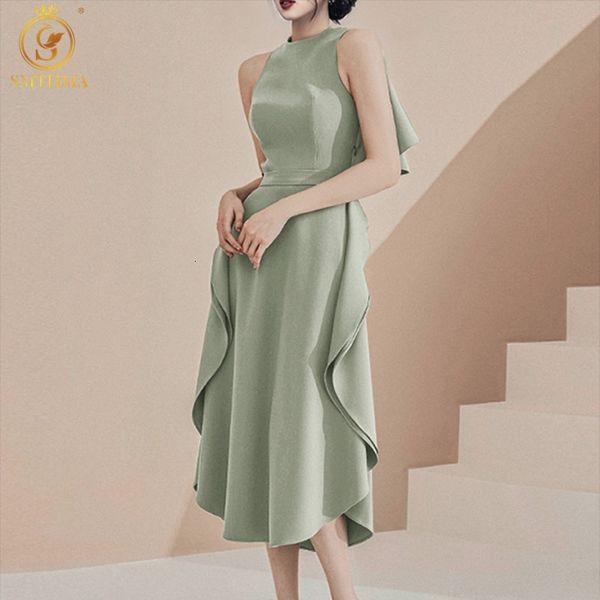 casual dresses 2021 fashion korean chic ladies green summer es high-end temperament ruffled design sleeveless long vestidos kz3k, Black;gray
casual dresses 2021 fashion korean chic ladies green summer es high-end temperament ruffled design sleeveless long vestidos kz3k, Black;gray