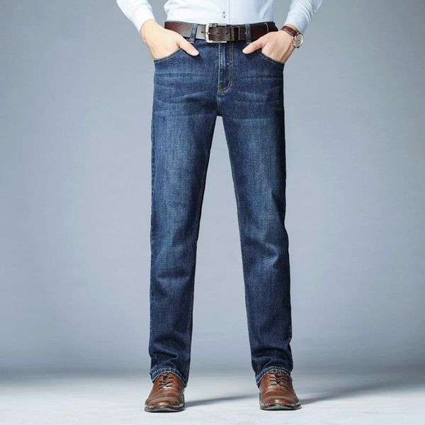 men's jeans brand spring autumn stretch straight-leg pants/oversized casual boutique high-waist classic style denim 35 44, Blue
men's jeans brand spring autumn stretch straight-leg pants/oversized casual boutique high-waist classic style denim 35 44, Blue