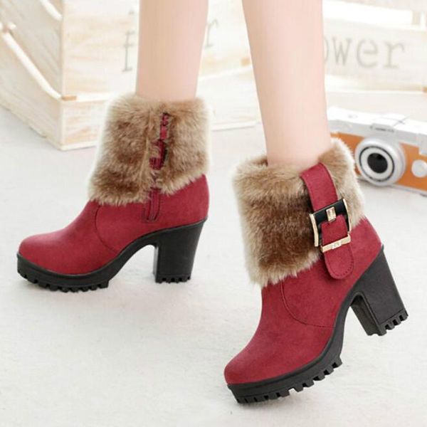 boots 2021 thick heel women shoes winter warm snow ankle woman buckle fur cuff lady platform booties pumps, Black
boots 2021 thick heel women shoes winter warm snow ankle woman buckle fur cuff lady platform booties pumps, Black