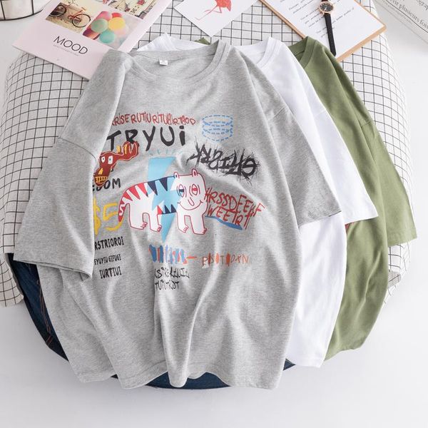 women's t-shirt korean style kawaii cat printed pattern casual fashion streetwear harajuku high street cute funny all-match crop clothe, White
women's t-shirt korean style kawaii cat printed pattern casual fashion streetwear harajuku high street cute funny all-match crop clothe, White