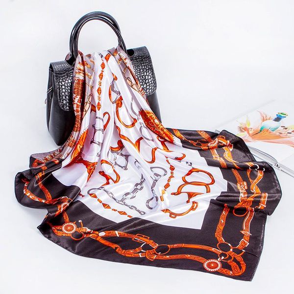 scarves 2021 simulation satin scarf 90cm printing large square custom women's shawl, Blue;gray
scarves 2021 simulation satin scarf 90cm printing large square custom women's shawl, Blue;gray