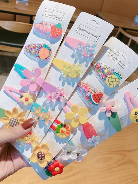 hair accessories 5/10pcs/set baby girls fruit flower sequin shiny colorful clips sweet headwear kids hairpins barretts, Slivery;white
hair accessories 5/10pcs/set baby girls fruit flower sequin shiny colorful clips sweet headwear kids hairpins barretts, Slivery;white