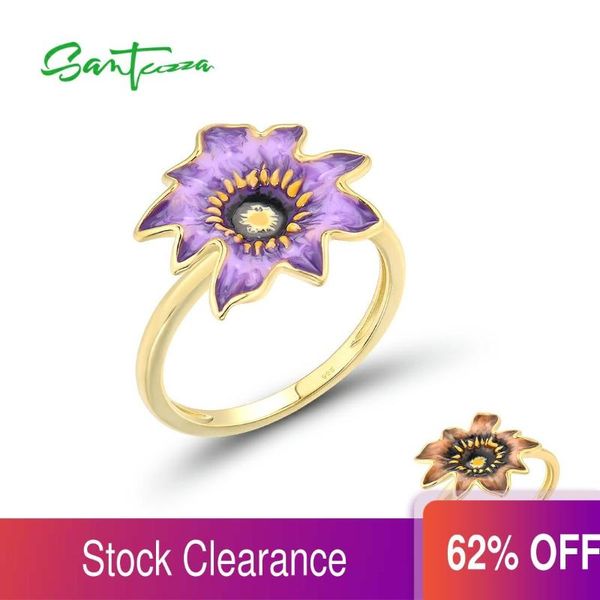 cluster rings santuzza genuine 925 sterling silver for women gold color delicate purple brown flower party fine jewelry handmade enamel, Golden;silver
cluster rings santuzza genuine 925 sterling silver for women gold color delicate purple brown flower party fine jewelry handmade enamel, Golden;silver