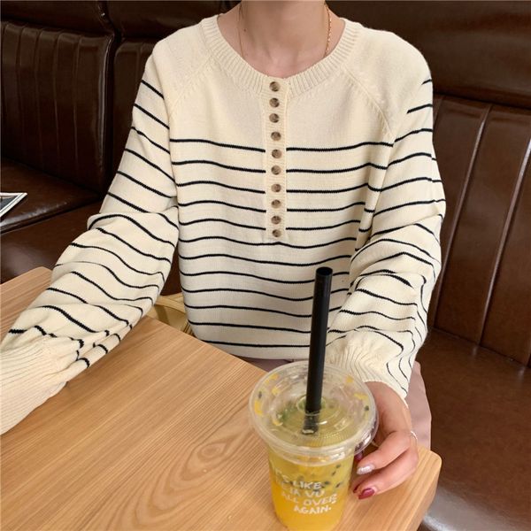 cyjr new 2021 autumn female sweater with cleavage v button knitted pullovers casual striped fashion savage wiqm, White;black
cyjr new 2021 autumn female sweater with cleavage v button knitted pullovers casual striped fashion savage wiqm, White;black