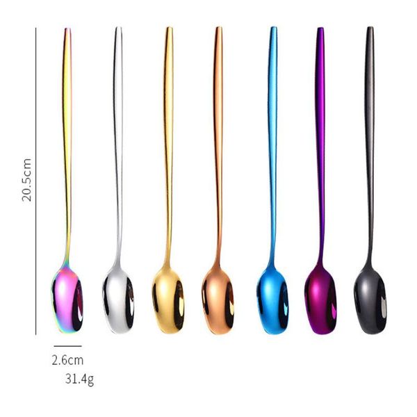 spoons square head round korean 201 stainless steel pointed spoon creative titanium plated 7 colorful long stirring coffee
spoons square head round korean 201 stainless steel pointed spoon creative titanium plated 7 colorful long stirring coffee