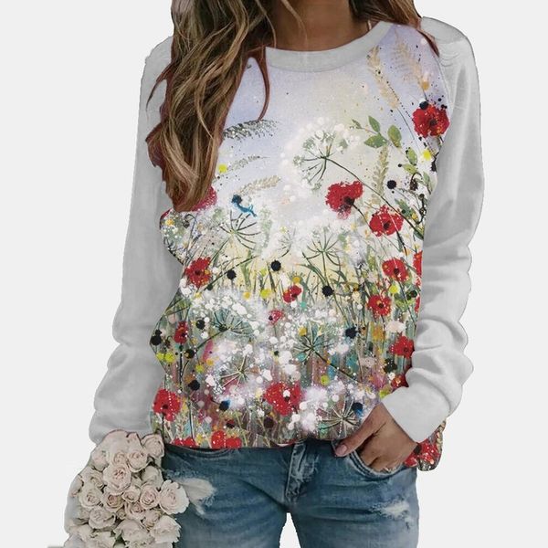 0# landscape printing long sleeve round neck casual loose t-shirts tupper garment women's football top, White
0# landscape printing long sleeve round neck casual loose t-shirts tupper garment women's football top, White