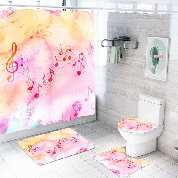 bath accessory set waterproof washroom shower curtain musical note guitar flame print bathroom 4 piece non slip rugs mats toilet cover
bath accessory set waterproof washroom shower curtain musical note guitar flame print bathroom 4 piece non slip rugs mats toilet cover