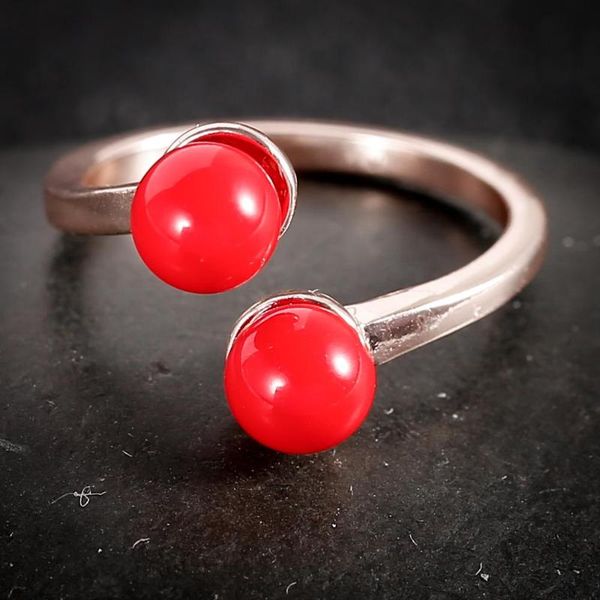 wedding rings rose gold color red beads open ring for women engagement party jewelry adjustable accessories, Slivery;golden
wedding rings rose gold color red beads open ring for women engagement party jewelry adjustable accessories, Slivery;golden