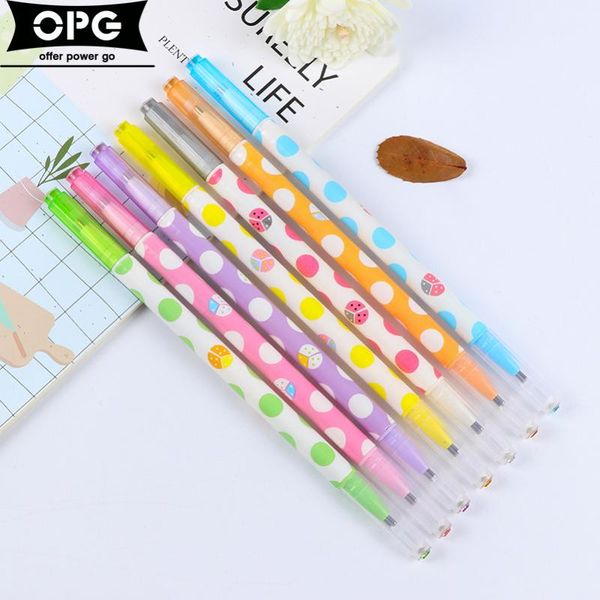 highlighters 7pcs/lot novelty cubic rhinestone cap double head polka dots highlighter fluorescent pen markers gift stationery, Black;red
highlighters 7pcs/lot novelty cubic rhinestone cap double head polka dots highlighter fluorescent pen markers gift stationery, Black;red
