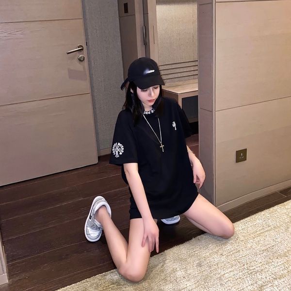 short t skirt new sleeve white 2021 cross pure cotton chrome otr / odecrosin t-shirt, White;black
short t skirt new sleeve white 2021 cross pure cotton chrome otr / odecrosin t-shirt, White;black