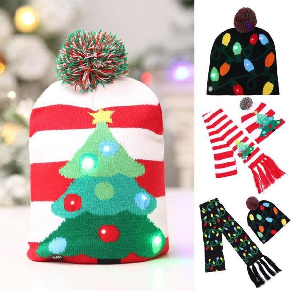party hats led light knitted cotton christmas hat kids plush ball colorful xmas scarf supplies children gifts
party hats led light knitted cotton christmas hat kids plush ball colorful xmas scarf supplies children gifts