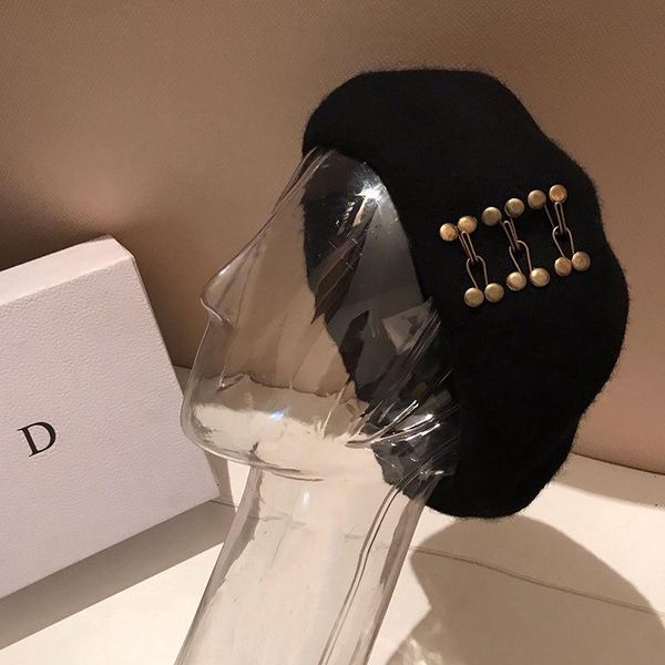 berets hat female japanese quality hand-buttoned woolen black beret autumn and winter all-match cool painter, Blue;gray
berets hat female japanese quality hand-buttoned woolen black beret autumn and winter all-match cool painter, Blue;gray