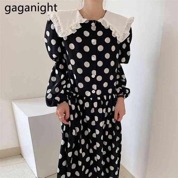vintage polk dot women maxi party dress long sleeve spring autumn lady loose dresses straight ruffles fashion vestidos 210601, Black;gray
vintage polk dot women maxi party dress long sleeve spring autumn lady loose dresses straight ruffles fashion vestidos 210601, Black;gray