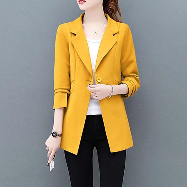 women's suits & blazers one button small suit jacket women 2021 autumn korean temperament slim fit professional wear ladies short blaze, White;black
women's suits & blazers one button small suit jacket women 2021 autumn korean temperament slim fit professional wear ladies short blaze, White;black