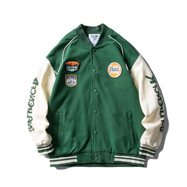 men's jackets 2021 mens hip hop baseball jacket coats color matching embroidery patchwork japan korean style streetwear college rock, Black;brown
men's jackets 2021 mens hip hop baseball jacket coats color matching embroidery patchwork japan korean style streetwear college rock, Black;brown