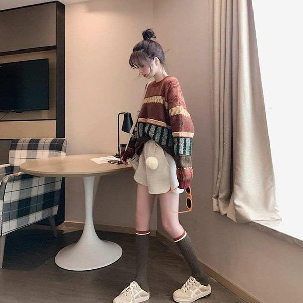 women's sweaters 2021 retro literary all-match sweater autumn and winter lazy wind korean style loose knit jacket sen, White;black
women's sweaters 2021 retro literary all-match sweater autumn and winter lazy wind korean style loose knit jacket sen, White;black