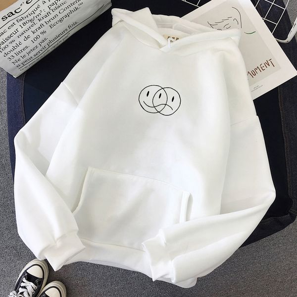 2021 new smile sad face oversized sweatshirt streetwear for women clothes hip hop line print sport swear hoodies sqj0, Black
2021 new smile sad face oversized sweatshirt streetwear for women clothes hip hop line print sport swear hoodies sqj0, Black