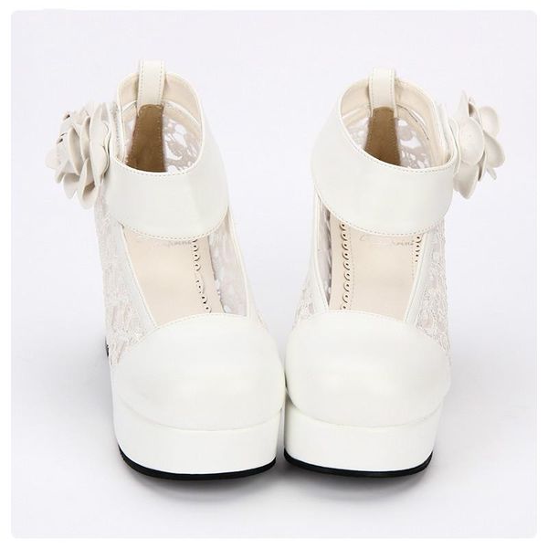 boots princess sweet lolita shoes wide band simple flower lace hollowed out and lolita's net cloth high heel pu9860, Black
boots princess sweet lolita shoes wide band simple flower lace hollowed out and lolita's net cloth high heel pu9860, Black
