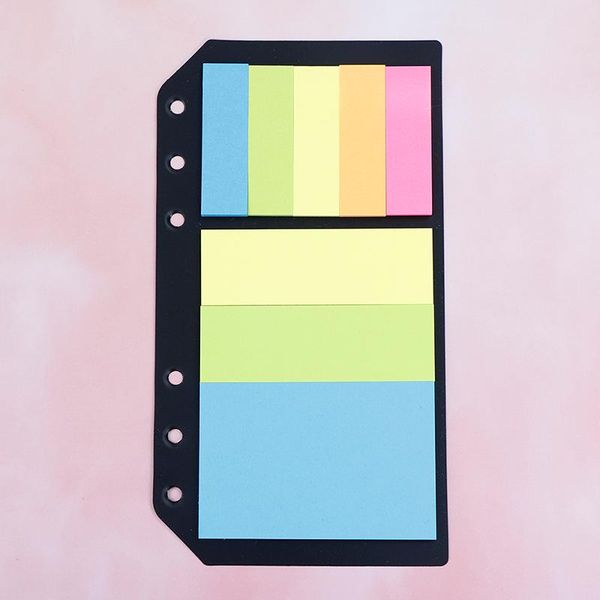 a5/a6/b5 sticky notes planner schedule 6 holes binder dairy memo divider sticker notebook gifts refill organiser sticker, Purple;pink