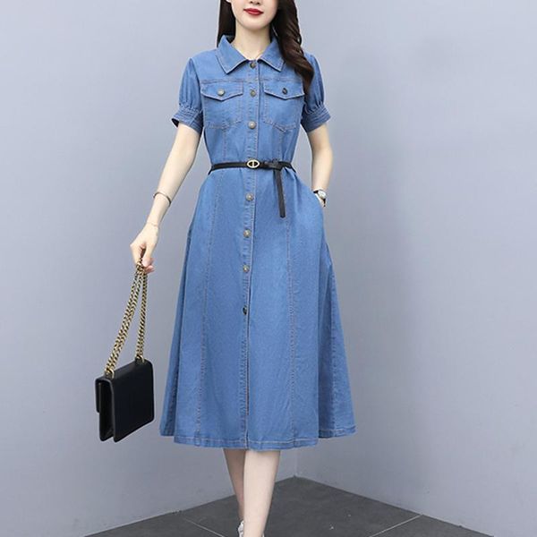 casual dresses women's short sleeve denim dress slim fit long 2021 summer fashion f&a, Black;gray
casual dresses women's short sleeve denim dress slim fit long 2021 summer fashion f&a, Black;gray