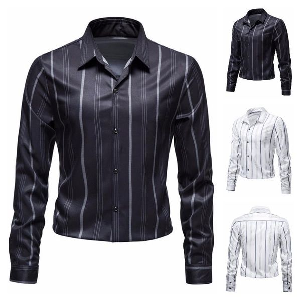 men's casual shirts eu size fashion trend long-sleeved shirt business office dress party long sleeve, White;black
men's casual shirts eu size fashion trend long-sleeved shirt business office dress party long sleeve, White;black