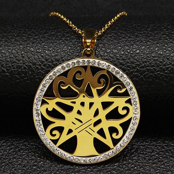 chains fashion tree of life crystal stainless steel charm necklaces women gold color pendants jewelry collares mujer n59s05, Silver
chains fashion tree of life crystal stainless steel charm necklaces women gold color pendants jewelry collares mujer n59s05, Silver