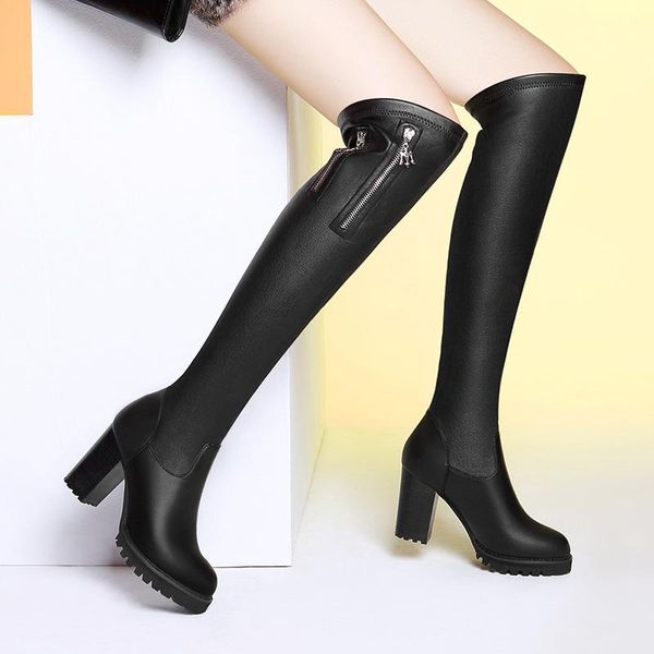 boots boutique recommendation 2021 autumn and winter high solid color women's side zipper thick bottom heel, Black
boots boutique recommendation 2021 autumn and winter high solid color women's side zipper thick bottom heel, Black